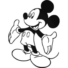 Eyba Sticker Mickey Mouse 2 Sticker Araba Oto Arma Duvar Sticker Ev Dekoratif Çıkartma 20 cm