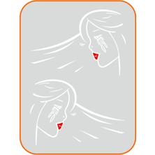 Ağlayan Kadın Ticari Araçlar Sağ-Sol 2 Adet Takım Oto Sticker 40X28 cm Büyük Boy Beyaz