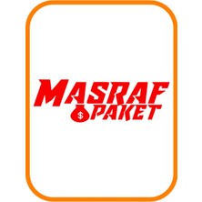 Eyba Sticker '' Masraf Paket '' Oto Sticker Motor Sticker 20X7 cm Kırmızı