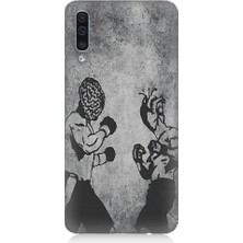 Teknomeg Samsung Galaxy A50 Uyumlu Yüreğiniz ve Kalbinizle Boks Desenli Silikon Kılıf