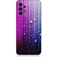 Teknomeg Samsung Galaxy A13 Uyumlu Renki Damlalar Desenli Silikon Kılıf