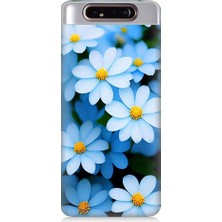 Teknomeg Samsung Galaxy A80 Uyumlu Soft Renkli Papatyalar Desenli Silikon Kılıf