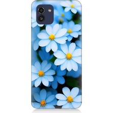 Teknomeg Samsung Galaxy A03 Uyumlu Soft Renkli Papatyalar Desenli Silikon Kılıf