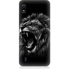 Teknomeg Samsung Galaxy A10 Uyumlu Saldırgan Aslan Desenli Silikon Kılıf
