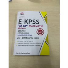 Kocakafa Yayınları E-KPSS "Bi Tık" Matematik Zihinsel Çözümlü Soru Bankası Son Tekrar Kitabı