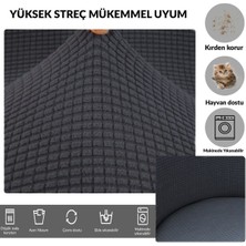 riselerhome Yıkanabilir Streç Lastikli Likralı Oval Sandalye Kılıfı - Yuvarlak Sandalye Örtüsü