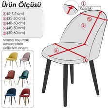 riselerhome Yıkanabilir Streç Lastikli Likralı Oval Sandalye Kılıfı - Yuvarlak Sandalye Örtüsü