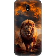 Teknomeg Samsung Galaxy J3 Pro Uyumlu Yırtıcı Aslan Kral Desenli Silikon Kılıf