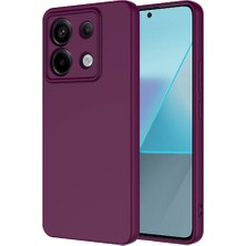 Case World Caseworld Xiaomi Redmi Note 13 Pro 5g Kapak Kamera Korumalı Içi Kadife Lansman Silikon Kılıf - Mürdüm