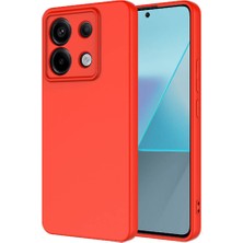 Case World Caseworld Xiaomi Redmi Note 13 Pro 5g Kapak Kamera Korumalı Içi Kadife Lansman Silikon Kılıf - Kırmızı