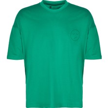 Rascape Yeşil Smiley Bisiklet Yaka T-Shirt