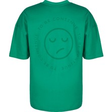 Rascape Yeşil Smiley Bisiklet Yaka T-Shirt