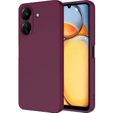 Kzy Xiaomi Redmi 13C Kapak Kamera Korumalı Içi Kadife Lansman Silikon Kılıf - Mürdüm