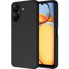 Kzy Xiaomi Redmi 13C Kapak Kamera Korumalı Içi Kadife Lansman Silikon Kılıf - Siyah