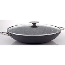 Bonera Pro Plus Granit Braising Tava Cam Kapaklı -32cm