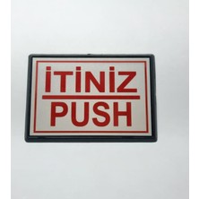 Hersey Evinizde Push - Itiniz Yönlendirme Tabelası Yapışkanlı Küçük Boy 10 x 7 cm