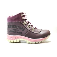 Onlo Ayakkabı AV.151  Deri Mor Fermuarlı Kız Çocuk Bot