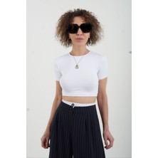 Zelish My Sister Beyaz Poly Croptop