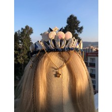 Medusa Kristal Kuvars Taç Okyanusun Kalbi 2 ( Taç, Saç Aksesuarı, Parti, Düğün, Business, Doğal Taş )