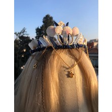 Medusa Kristal Kuvars Taç Okyanusun Kalbi 2 ( Taç, Saç Aksesuarı, Parti, Düğün, Business, Doğal Taş )