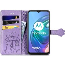 Yihang Boutique Moto G30 Kısa Kayış Karikatür Hayvanlar Için Çevirin Vaka Telefon Kılıfı (Yurt Dışından)