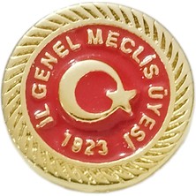 Hiçdurmaal İl Genel Meclis Üyesi Yazılı Gold Renk Metal Yaka Rozeti 1 Adet