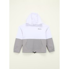 Discovery Expedition Blok Desenli Kadın Beyaz Sweatshırt D4Sg-Swt3086