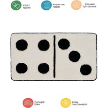 Miqna Studio Domino Tasarımı Halı, El Yapımı, Yıkanabilir, Kaymaz Taban, Dekoratif, 70X120 cm