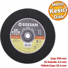 Badem10 Egesan Metal Kesici Taş Disk Taşlama Spiral Demir Kesme Diski 350X3.5X25.4 mm