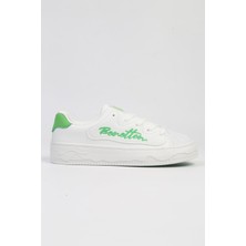 Benetton Benetton® | Bnı-10102 4211 Beyaz Yesil-Ithal Platform Topuk Kadın Sneaker