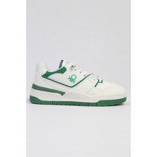 Benetton Benetton® | Bnı-10082 Beyaz Yesil - Ithal Çocuk Spor Ayakkabı