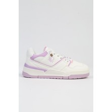 Benetton Benetton® | BNI-10082  Beyaz Lila-Ithal Kız Çocuk Spor Ayakkabı