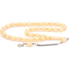 Tesbihkenti Krem Neon Renk Toz Kehribar Tesbih