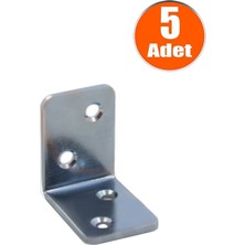 ŞENEL Yapı Market 2.5x3.5x3.5 Mobilya Dolap Köşe Bağlantı L Demir Gönye Sabitleme 5 Adet
