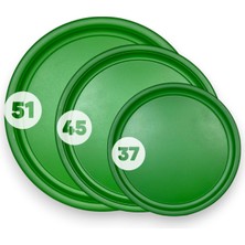 Hem Life 3 Lü (51, 45, 37 Cm) Kulpsuz Metal Tepsi Çay Tepsisi Sunum Tepsi Seti