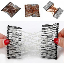 Mingming Shop Kahverengi Tarzı 1 Adet Kadın Elastik Sihirli Dıy Toll Vintage Moda Kafa Saç Makinesi Bun Saç Combs Metal Tokalar Kadınlar Için Saç Aksesuarları (Yurt Dışından)