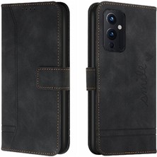 MY Boutique1 Oneplus 9 Için Telefon Kılıfı Manyetik Kapatma El Kayışı Kart Yuvaları Kapak Pu (Yurt Dışından)