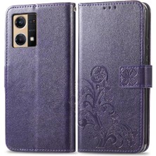 MY Boutique1 Oppo Case 7 4g Için Kılıf Kapak Çevirin Kılıf Dört Yapraklı Yonca Zarif (Yurt Dışından)