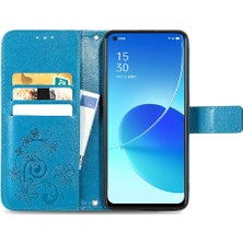 MY Boutique1 Oppo Case 6 5g Için Zarif Iş Çevirme Kapağı Dört Yapraklı Yonca (Yurt Dışından)