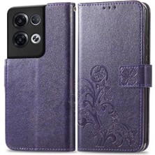 MY Boutique1 Oppo Oppo 8 Pro Flip Kapak Kılıf Için Dört Yapraklı Yonca Iş (Yurt Dışından)