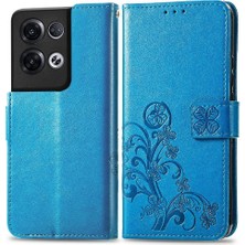 MY Boutique1 Oppo Oppo 8 Pro Flip Kapak Kılıf Için Dört Yapraklı Yonca Iş (Yurt Dışından)