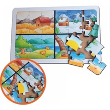 Ankebut 24 Parça Mevsimler Puzzle 29*19 cm