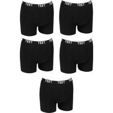 Teet Erkek Boxer Pamuklu Desenli Deluxe 5'li Set