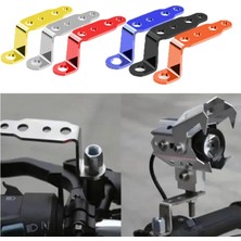 Pengfushop5 Gümüş Tarzı Çok Işlevli Motosiklet Modifikasyon Aksesuarları Braketi Kafa Işık Braketleri Dikiz Aynası Lamba Braketi Uzatma Braketi (Yurt Dışından)