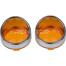 Pengfushop5 F Lens Kapağı Stili 2 Adet Motosiklet Dönüş Sinyali Işık Çerçeveleri Lens Kapağı Vizör Trim Yüzükler Harley Touring Flhr Fxrt Sportster Dyna Softail (Yurt Dışından)