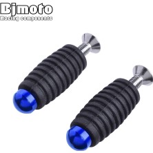 Pengfushop5 Kırmızı Stil Bjmoto 6 mm C Alüminyum Motosiklet Motosiklet Footrests Footpeg Ayak Dayanağı Mandal Vites Fren Kolu (Yurt Dışından)