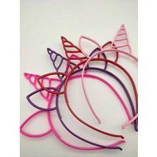 Shopiolog 4'lü Kız Çocuk Unicorn Taç Özel Doğum Günü Saç Aksesuarı