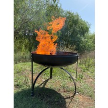 Worz Store Steel Ateş Çukuru | Bahçe Şömine | Sökülebilir | 75 cm | Özel Tasarım | Demonte FP004