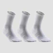 Decathlon Artengo Tenis Çorabı - Uzun Konçlu - 3'lü Paket - Beyaz - Rs 500