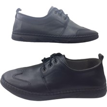 Frank Peter Erkek Siyah Çarık  Taban Günlük Şık Ayakkabı FP325-99